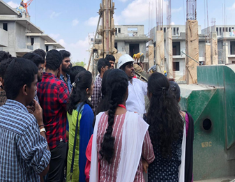 InstitutionsIn2's tweet photo. Third year Civil Engineering students underwent field visit to Sri Vari Ekantam (Luxury Villas) on 10th Feb. Students got exposure on reinforcement practices of footing, column, beam and slab. 

@abhayjere
 
@mhrd_innovation
 
@DrRPNishank https://t.co/XwCDWOUIgO