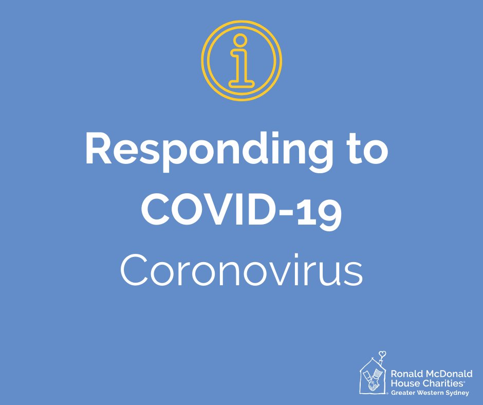 Message from Belinda Woolford, CEO, RMHC GWS - KEEPING SERIOUSLY ILL CHILDREN AND FAMILIES HEALTHY AND SAFE IN OUR CARE. Here are some of the key measures we’re undertaking for seriously ill children and their families in our care ow.ly/x7fl50yNvMf #keepingfamiliesclose