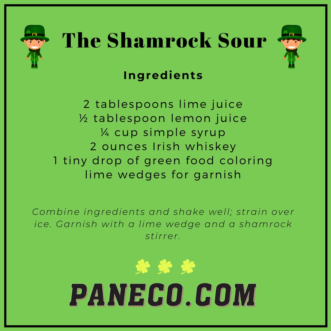 paneco_com's tweet photo. A must have cocktail on your serving tray!

HUGH SAVINGS off selected whiskies awaits you at the link in bio! 

#PanecoSG #StPatrickDay #IrishWhiskies #ShamrockSour #50% #drinkrecipes https://t.co/xSLzfopObq