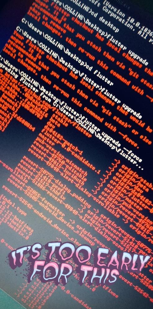 Freaking_Colin's tweet photo. Upgrade was smooth, transition was perfect but them red lines scared me at first no jokes
@okoro__joshua @atata_raheemat @cy_uket  #100daysofcode #programmers #coder #programming #flutterdev #flutterclock #flutter https://t.co/FS1kfQ3ESc
