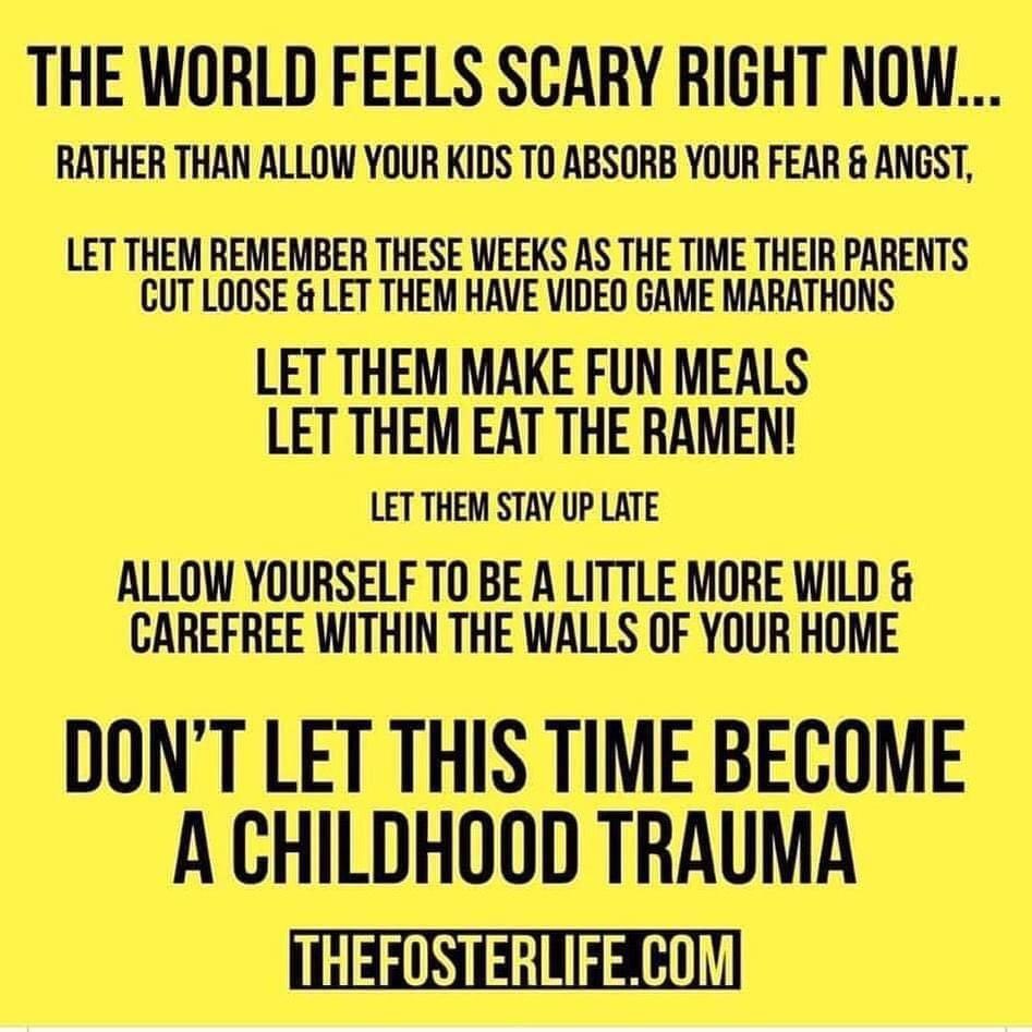 DVac114's tweet photo. Be safe, Be smart, Be fun... Make GOOD memories through this crazy and uncertain time. Protect your children, let them be little... The adults can do the worrying ♥️ https://t.co/q4WkJr0HZi