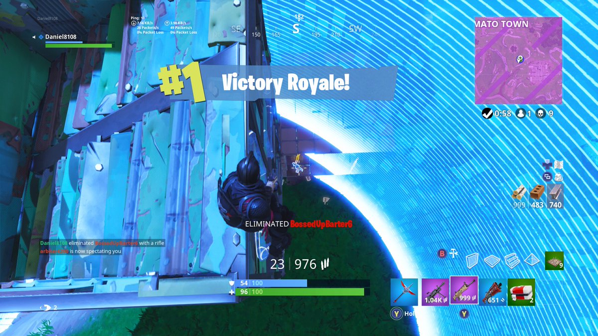 Dan8108Vault's tweet image. Solo dub #VictoryRoyale #Kills4Days #Season4 #Fortnite #XboxShare