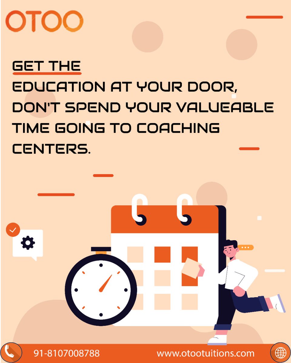 OTOOtuitions's tweet photo. Book a free demo today #OTOOTutor: https://t.co/iZwCe1FFW7
Mobile: +91-8107008788 | +91-9251008788
Email: info@otootuitions.com
#OTOOEdge #Jaipur #parttimejob #school #competition #HomeTuition #children #prep #onlinetutors #indianparents #tutor #teachingstyle #teaching #indore https://t.co/Z6c0BKBeEh