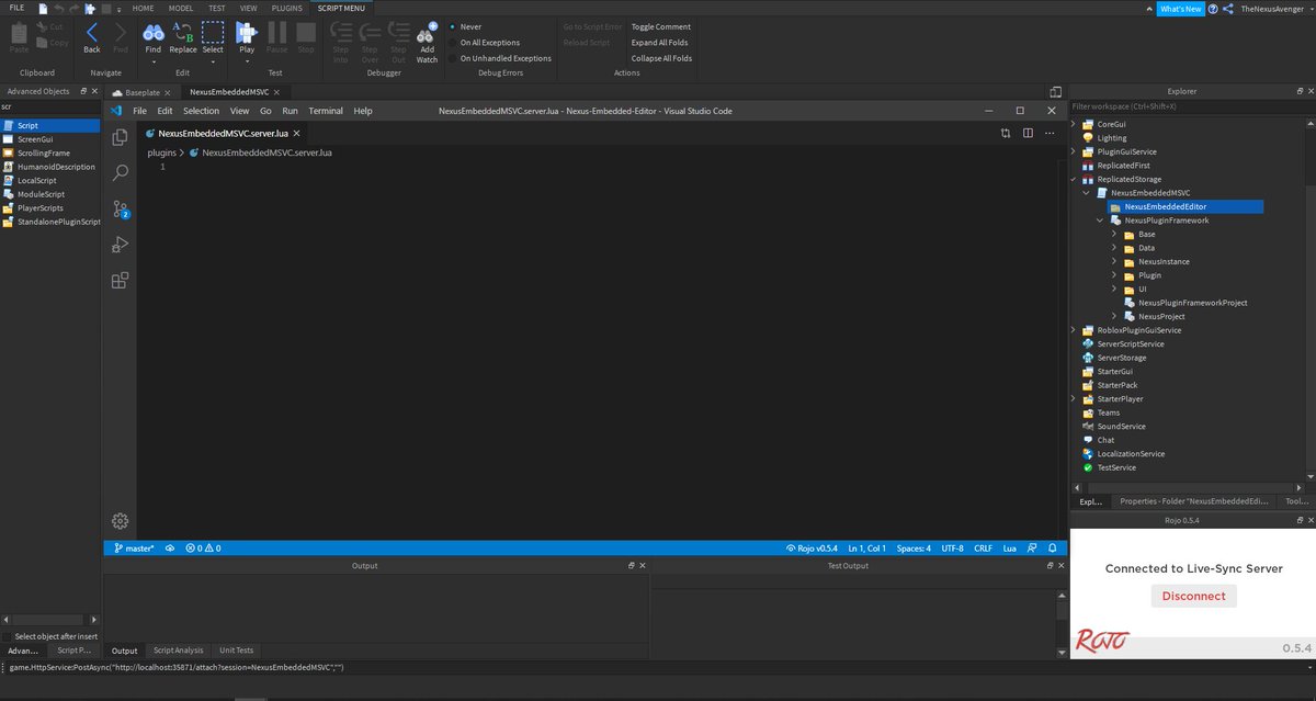 Nexus On Twitter The Server Code For Nexus Embedded Editor Is Now Done Now To Try It Out By Writing The Roblox Studio Plugin For It - how to add teams in roblox studio