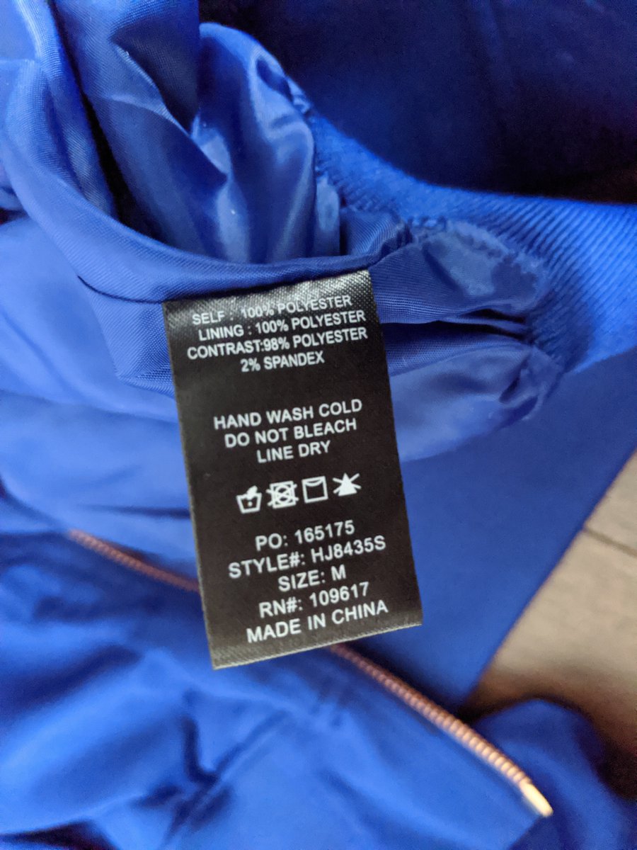 Here's another example: a $5 crop jacket. Fully lined, with zipper, pockets, jacket, buttons, and made in China where labour is no longer super cheap.