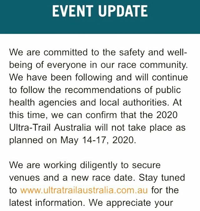 UTA event update #ultratrailaustralia #uta #trailrunning ift.tt/2UpNlsD