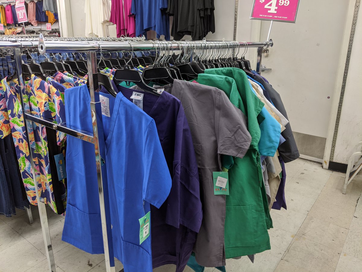 $4.99 Scrubs! Again, large tag and unique colors.