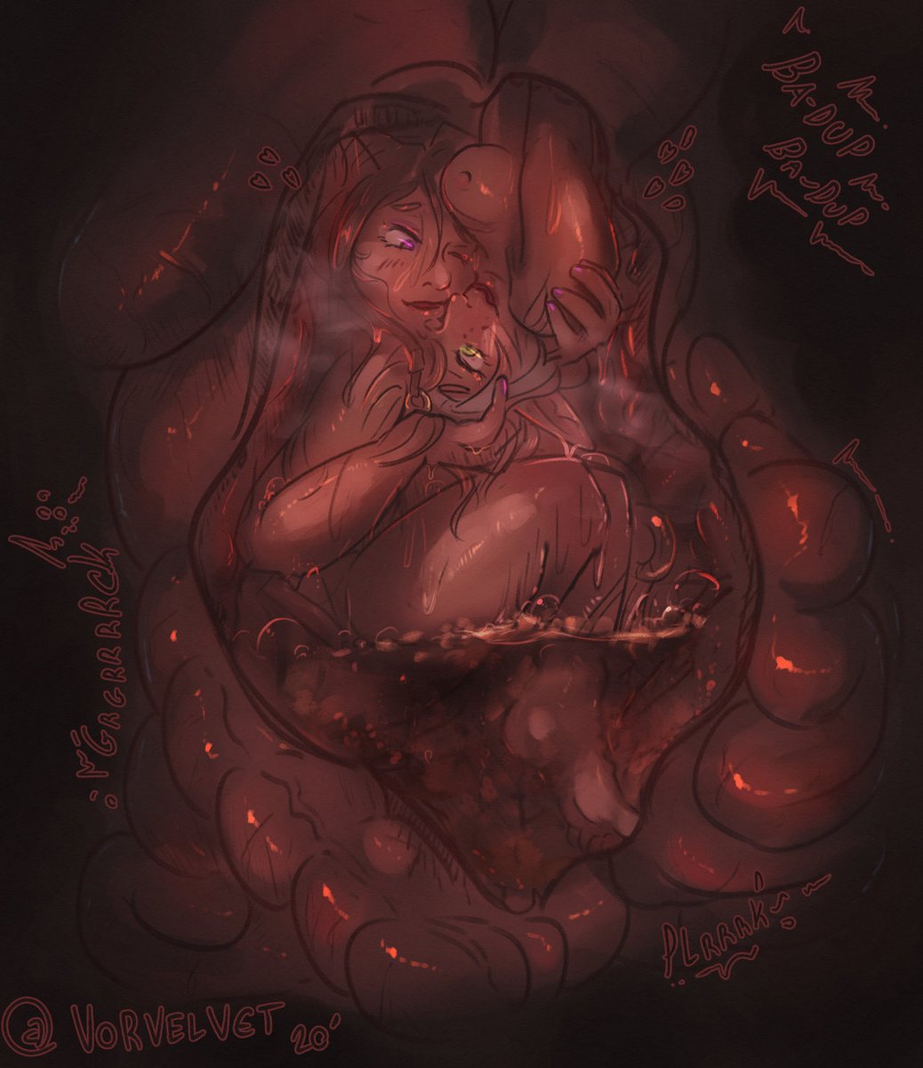 vorvelvet's tweet photo. Even hopelessly lost deep inside a ever moving and gurgling machine, in the dim red light that leaks through you can still sometimes find a friend~ https://t.co/MaOJDMYsE1