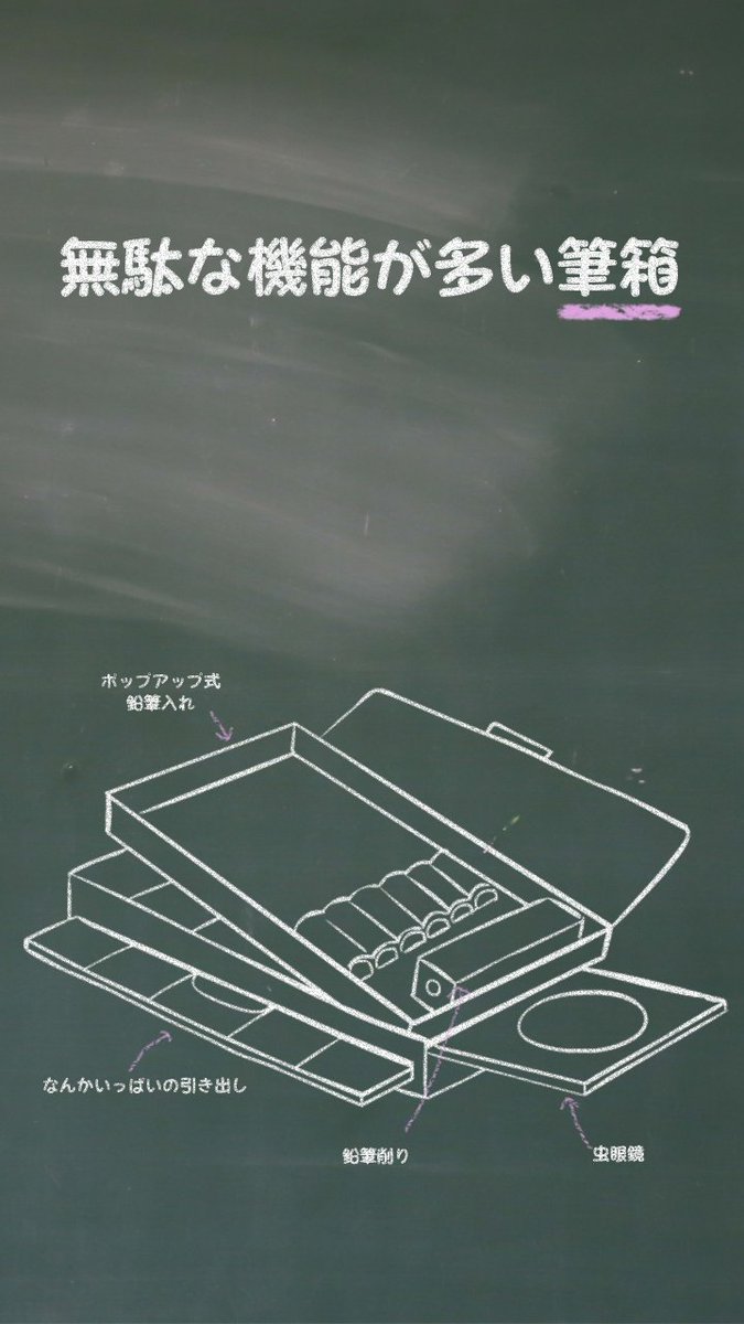 小学校あるあるイラスト 6年4組公式 なぜかカッコよく見えたものあるある 多機能筆箱は 結局ほとんど使いこなせず終わりました 小学校あるある