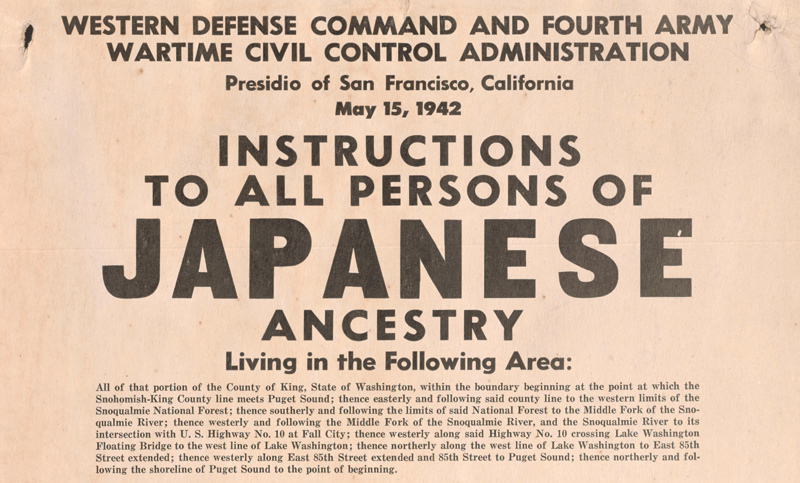 The first is Executive Order 9066 – 86’s rather discreet version of it is known as ‘Presidential Order 6609’. This order, issued by President Roosevelt in 1942, lead to incarceration and internment of citizens of German, Italian and most prominently Japanese descent during WW2.