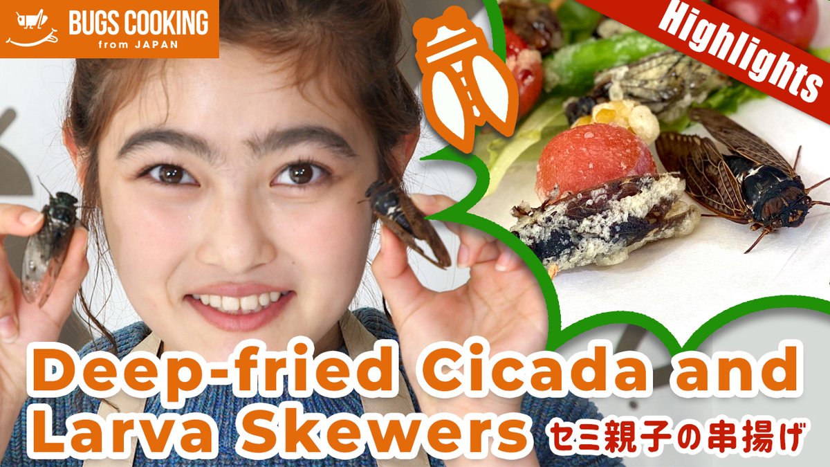InfoBugsfarm's tweet photo. 【バグズクッキングとは】
昆虫料理研究家の内山昭一先生とタレントの井上咲楽さんが昆虫を使った料理を紹介しています!
料理と共に二人のゆるくてほっこりする掛け合いにも注目(^^)
チャンネル登録お願いします☺
https://t.co/64adaA9ych
#Entomophagy #Insecteating #japan #japanese #ediblebugs https://t.co/R76lQ1JtAo