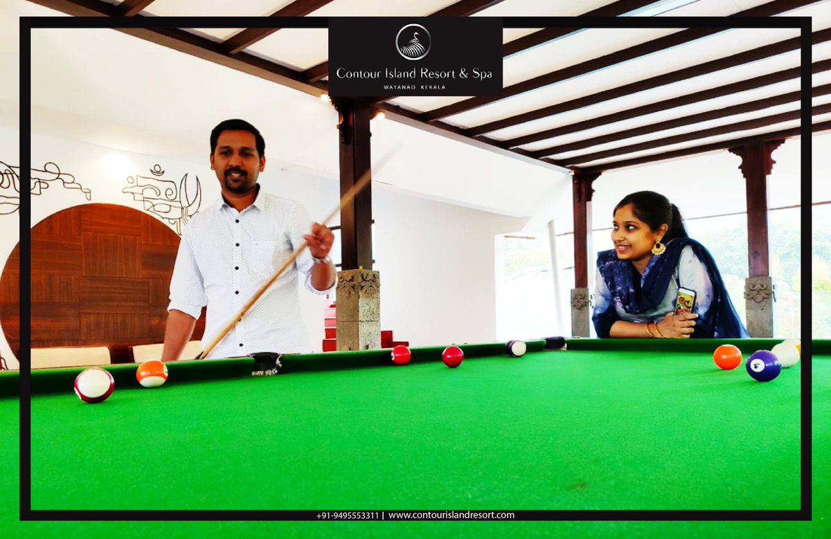 contourisland's tweet photo. Well, why not impress your better half with your pool skills when you can. 😎

To book your #ContourIslandGetaway, DM us or call us at 9495553311.

https://t.co/2ieu6DZvuD

#travel #indoorgames #resort #wayanad #southindia #pooltable #kerala https://t.co/4BuiOhRnz8
