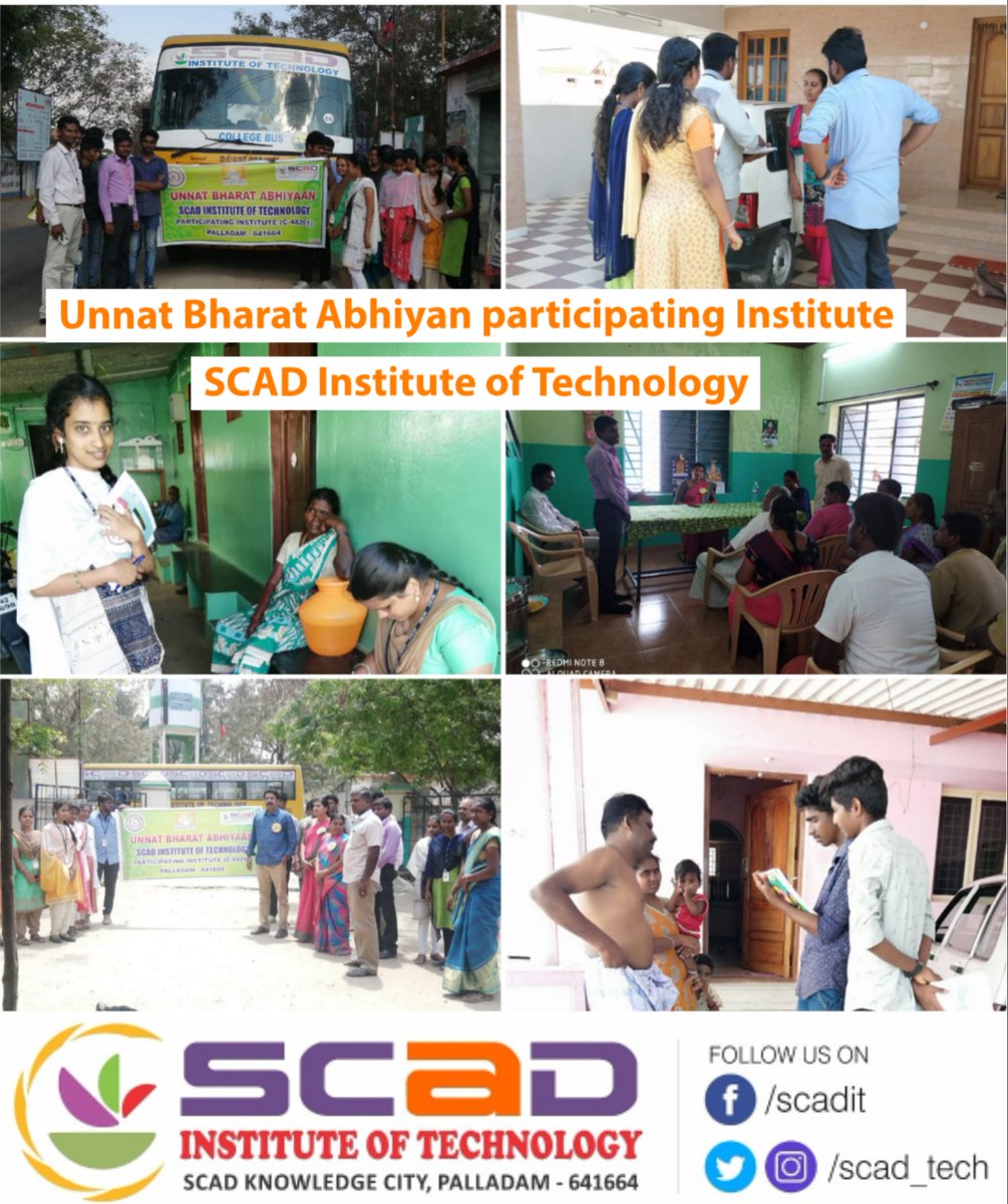 scad_tech's tweet photo. @HRDMinistry
#UnnatBharatAbhiyan #RuralDevelopment #MHRD #HEIs #VillageDevelopmentPlan #Faculty #Students 
#SCADIT #SCADInstituteOfTechnology
#TempleOfLearning #SCADGroup #SocialChangeAndDevelopment #AssuredPlacement #ApplicationOrientedLearning https://t.co/ex4Akjk75g