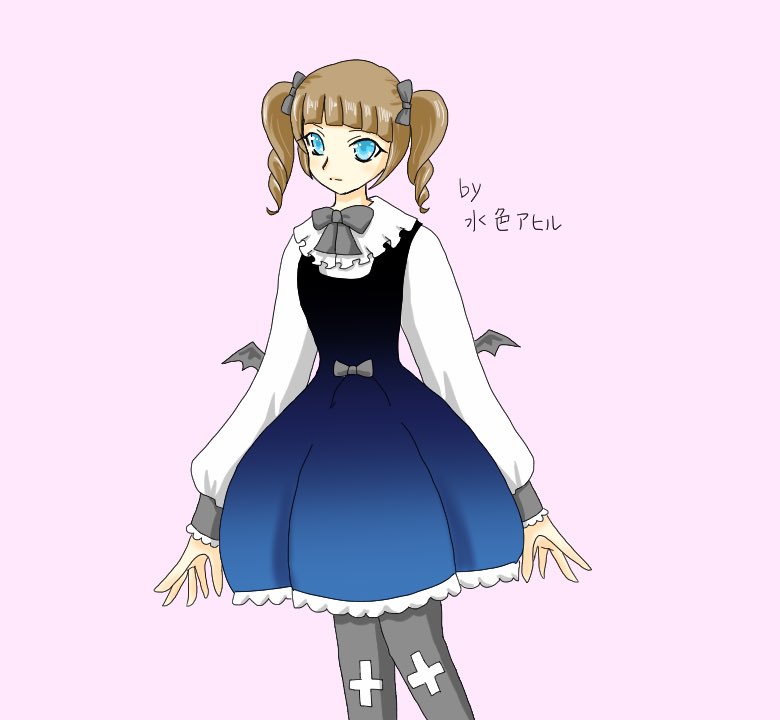 水色アヒル ゴシックな女の子です 服は雑誌を参考にしました 芸術同盟 絵描き人 絵描きの輪 イラスト T Co C1cyjzc1hw Twitter