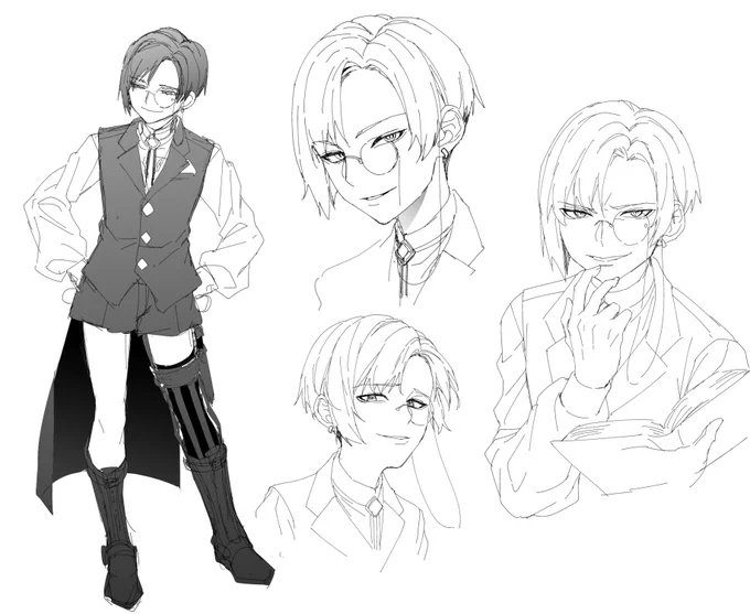 なんかこういう人を描きたい落書き…(♂ 