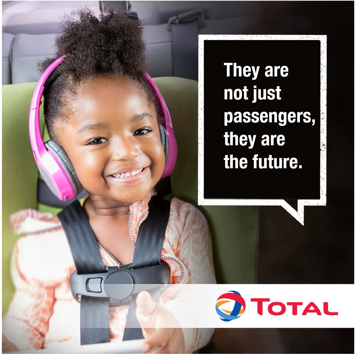 TotalEnergiesKE's tweet photo. Letβs protect our future. The back seat is always the safest place for children. Use a child car seat that is appropriate for both their age and size! #TOTALSafetyTips https://t.co/DYEqTGwJMy