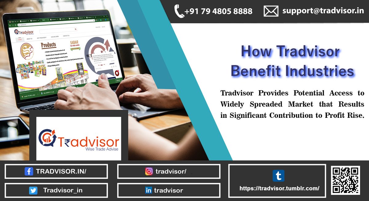 Tradvisor_in's tweet photo. How #Tradvisor #Benefit #Industries
Tradvisor Provides Potential #Access to Widely Spreaded #Market that Results in #Significant #Contribution to #Profit Rise.
#Best #B2Bwebsite #Platform #Business #B2BPlatform #Industrial #Advertising #startup #startupindia #growth #industry https://t.co/rMbKuxbQtX