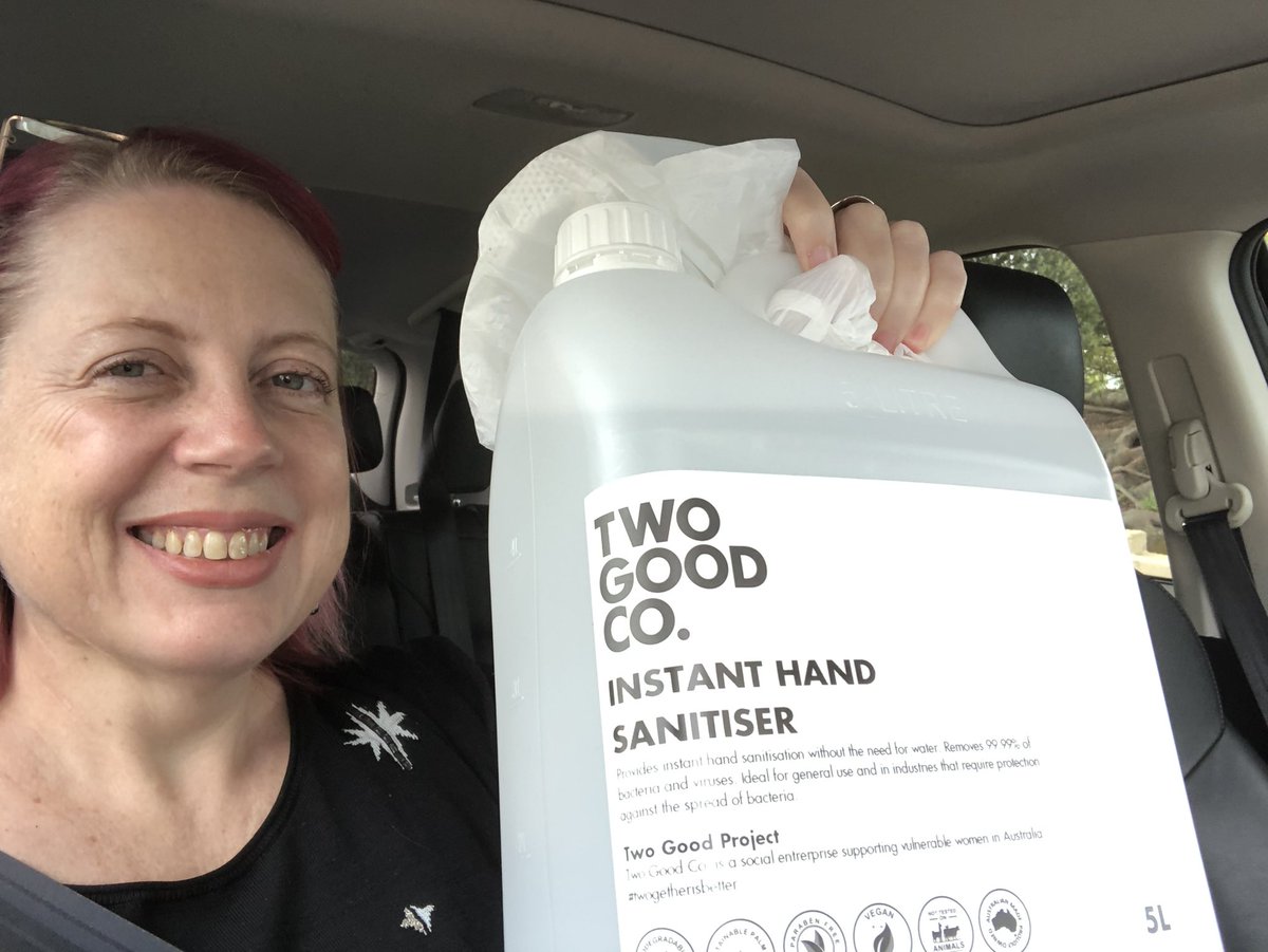 Annabelle Daniel OAM (@adanieloam) on Twitter photo We’re in full-blown COVID-19 prevention mode across our shelter network & supplies are thin. Thanks for this liquid gold, <a href="/twogoodco/">Two Good Co</a>! Great to deliver some to <a href="/BaysideShelter/">BaysideWomensShelter</a> this afternoon :) #dfv #homelessness We’re in full-blown COVID-19 prevention mode across our shelter network & supplies are thin. Thanks for this liquid gold, <a href="/twogoodco/">Two Good Co</a>! Great to deliver some to <a href="/BaysideShelter/">BaysideWomensShelter</a> this afternoon :) #dfv #homelessness