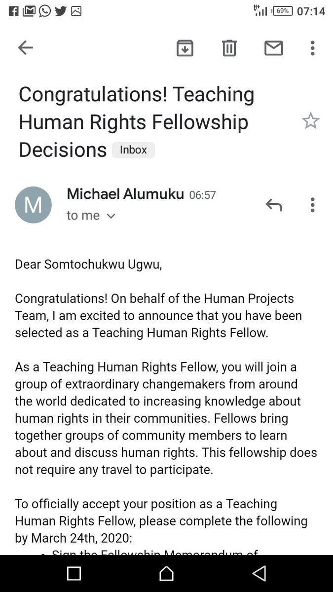 somto_ugwu's tweet photo. Super excited to announce that I have just been accepted as a teaching Human Rights (HR) fellow with #HumanProjects
#HumanProjects is a Global youth organization based in D US that works to develop the capacity of youth to solve HR issues in their communities https://t.co/K5rvqYQ2eg