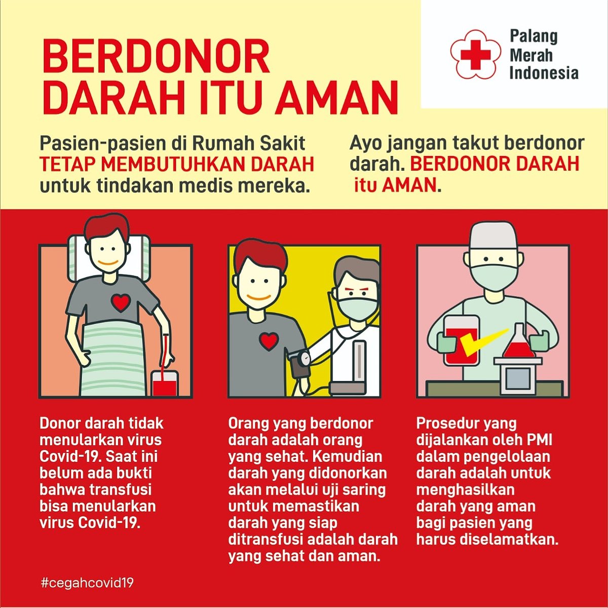 PMITUBA's tweet photo. mari tetap berdonor darah..

#CegahCOVID19 #PMIsiapbantu #BergerakMelayaniWarga https://t.co/asi9dxI1IZ