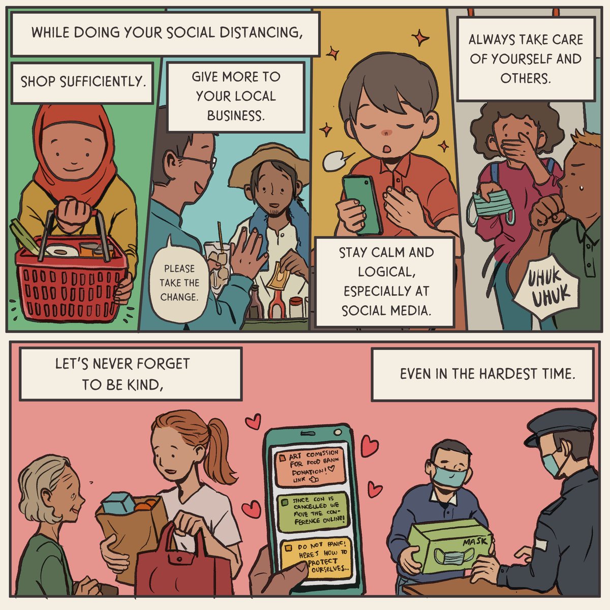 [In English]

"Above all, remember to stay human."

Inspired by tweets from @ginaSnoer, @edwardsuhadi and @emilia_ts that keep reminding us to always put humanity first in the middle of all this pandemic disaster ? 