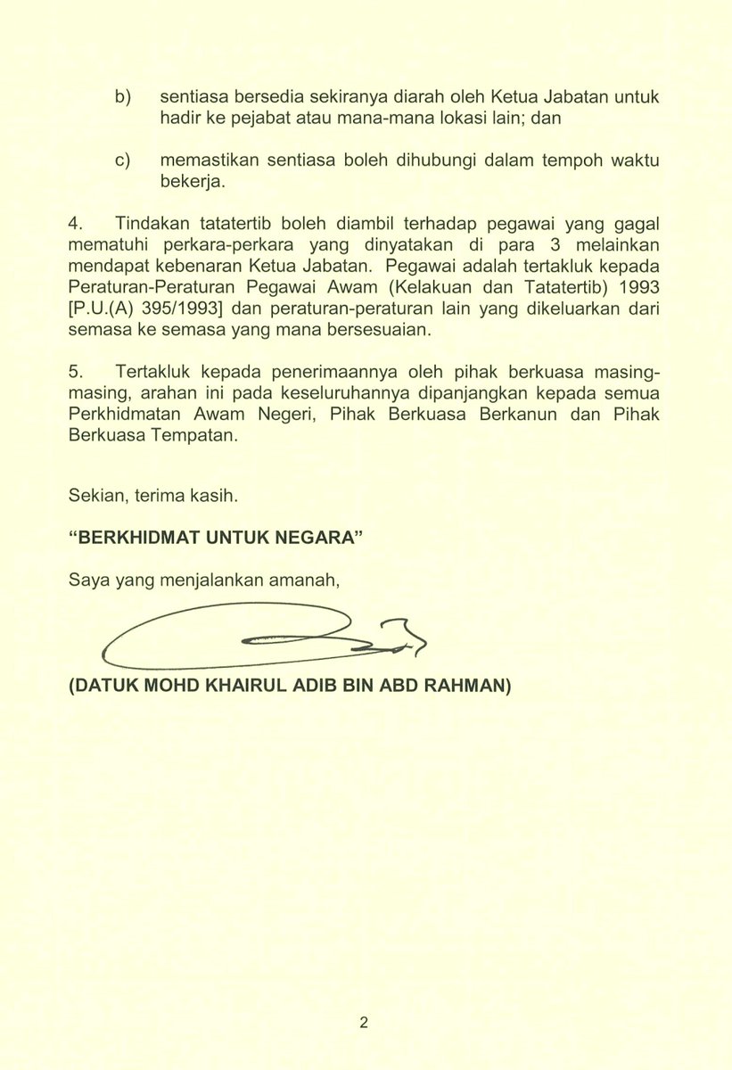 Surat Rasmi Permohonan Kerja Dari Rumah