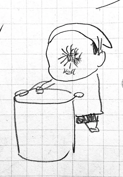 前が見えねェ  #記憶スケッチ 