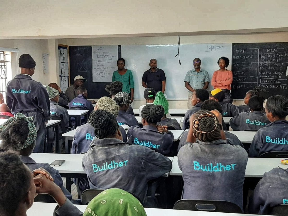 _Buildher's tweet photo. @_Buildher staff held a session with the trainees to emphasize on the importance of incubation due to #COVID19KE . #WeShallOvercome #stayhomechallenge #COVID19 #pamojatunaweza #buildherwellness #womeninconstruction https://t.co/238OQ9cBdJ