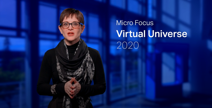 GCretescu's tweet photo. Genefa Murphy, CMO at #MicroFocus opens the Welcome Keynotes at #virtualUniverse. #PoweringDigitalTransformation https://t.co/BsViOK1IAG