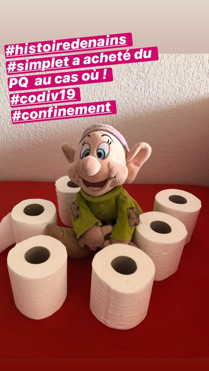 ValeriePaduano's tweet image. Histoire de nains - ma fille adore les nains et ce matin on a bien ri avec ces histoires #simplet à acheté tout le PQ  #joyeux à pris les 2 derniers paquets de #pâtes au magasin #Atchoum à la #CODIV_19 et #grincheux doit rester confiné #histoiresdenains #humour #RESTEZCHEZVOUS