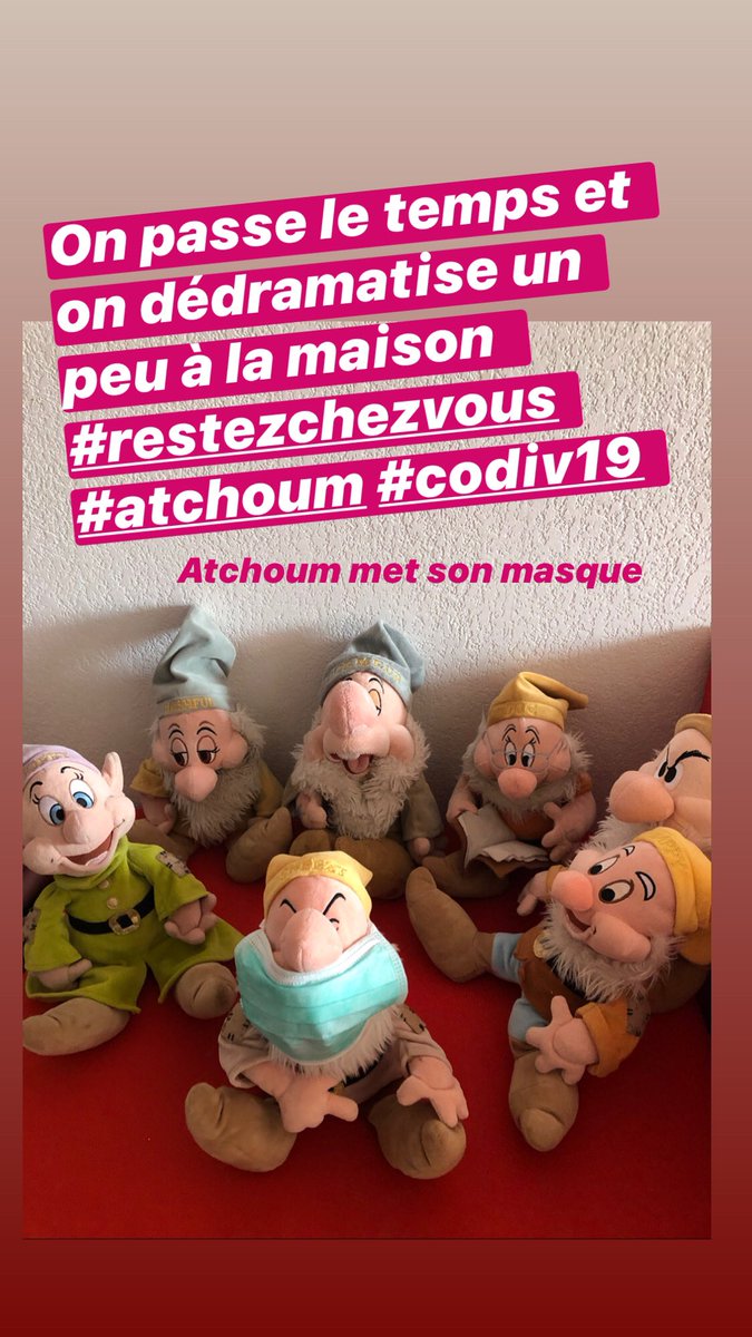 ValeriePaduano's tweet image. Histoire de nains - ma fille adore les nains et ce matin on a bien ri avec ces histoires #simplet à acheté tout le PQ  #joyeux à pris les 2 derniers paquets de #pâtes au magasin #Atchoum à la #CODIV_19 et #grincheux doit rester confiné #histoiresdenains #humour #RESTEZCHEZVOUS