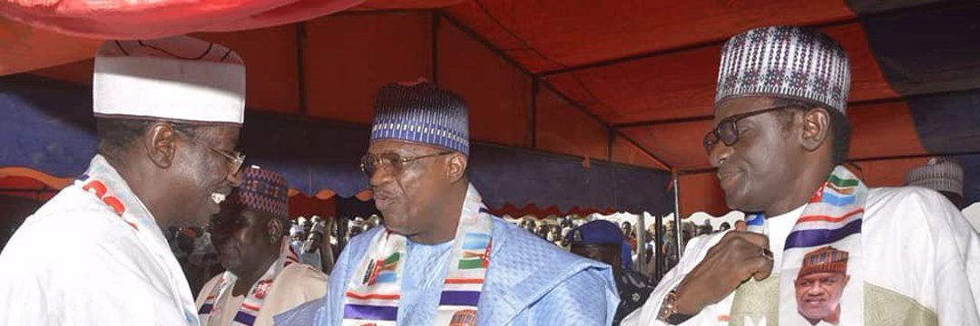 MohdGarba9's tweet photo. Senator Bra Bra,Senator Bomai and Yobe Governor Mai Mala Buni.
Leaders by Example https://t.co/e2A50uGg8S