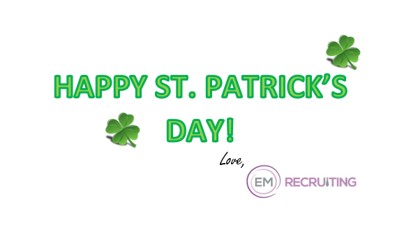 EmRecruiting's tweet photo. Happy St. Patrick's Day Twitter!

With the current climate, don't let it put you off your job search or your recruitment needs!

🍀 Let the luck of the Irish be all around! 🍀 https://t.co/4d7eUfTzos