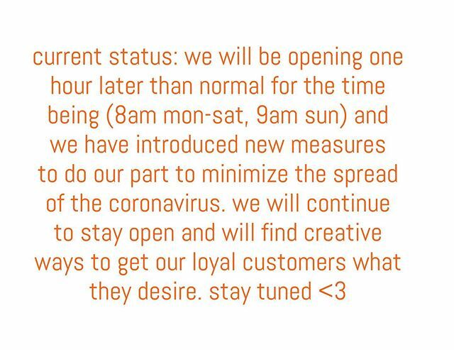 We are also asking that just one customer be inside the shop at a time. Once ordering, we will bring your food and drinks to you outside in your car. Please consider calling in your order and letting us bring it to you! Easier than ever. ift.tt/3aV3s82