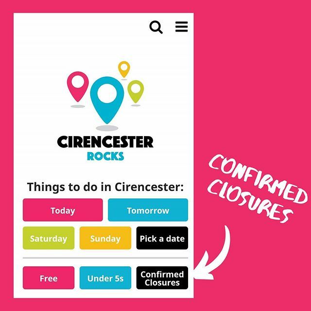 In light of the current situation &amp; government announcement yesterday, we have just started to update listings on the website of activities/venues which are closing/ won't be running for the foreseeable future around Cirencester. 
We have added a button … ift.tt/3b75thh