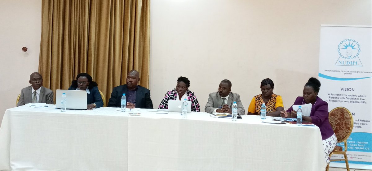 NUDIPU's tweet photo. Third plenary discussion on the progress of Disability inclusion by different MDAs. Presentations are from NCD ,URA , Ministry of ICT Law Reform Commission, Ministry of Internal Affairs, Educational Services Commission, Ug Prisons Service. #CRPDimplementation
@DisabRightsFund https://t.co/vcpzAOFv4c