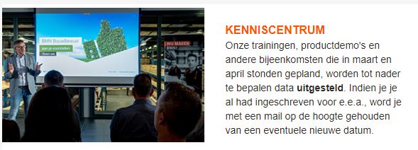 We zijn trots op onze branche, die - ook in deze tijd - van groot belang is voor de maatschappij. 
Wij als professionele BMN-ers hopen we je te steunen door je te blijven voorzien van de beste service, juiste voorraad, flexibele logistiek en vakkundig 
 bmn.nl/corona