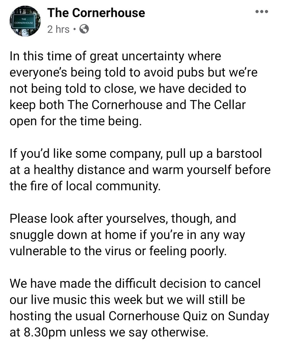 CornerhouseCH1's tweet image. 📌We will remain open for the foreseeable 📌
@CellarChester @ShitChester