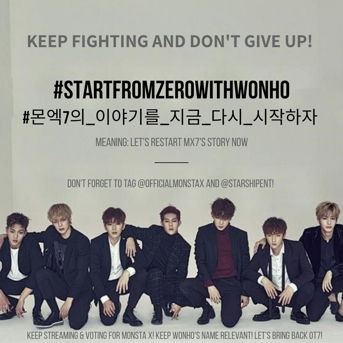 2020031512pm KST onwards253rd Hashtags @OfficialMonstaX  @STARSHIPent #StartFromZeroWithWonho  #몬엑7의_이야기를_지금_다시_시작하자 500 official protest Hashtags