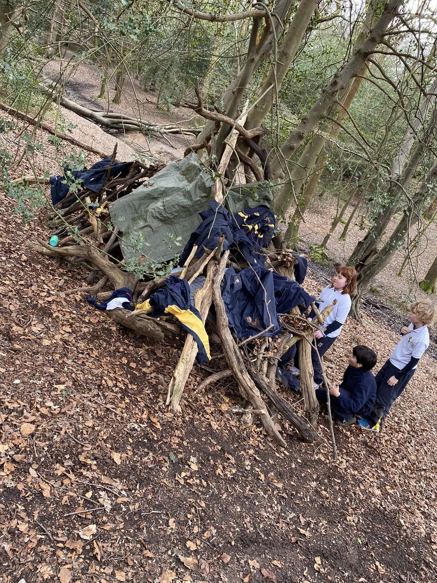 And the shelters are completed and tested for being weather proof. Who stayed the driest? #FPSYear5 #WolfBrother