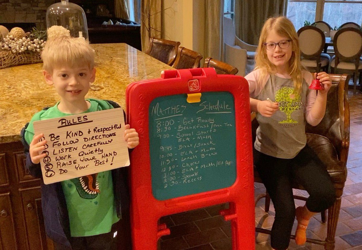 MsSulkowski's tweet image. I love it! Creating the ambience of our classroom definitely puts this kiddo and his sister in the zone of invested learning! I love the support these two are giving each other during their first Digital Learning day🙂@SweetAppleES #FCSrising