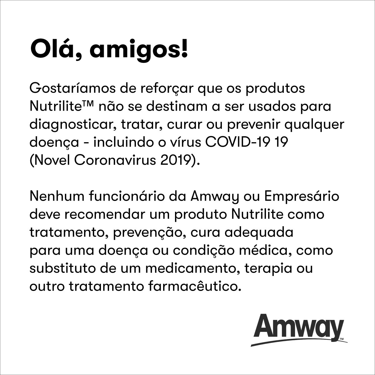 NOTA IMPORTANTE: Fique ligado em informações oficiais sobre os produtos Nutrilite™.🌱