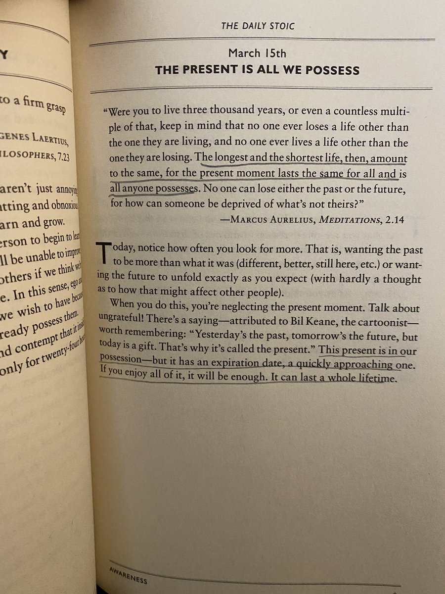 I hope to be back on the tennis court very soon. Take care of yourself during this break and use the time to be thankful of the good things that we all have. It’s easy to dwell on the past. Live in this moment, and you will be fulfilled. Thanks, <a href="/RyanHoliday/">Ryan Holiday</a> for this passage.