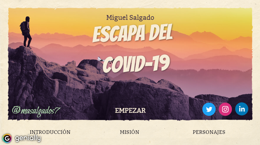 💥ESCAPA DEL COVID-19💥

😊He diseñado un juego  "Escape Room Virtual" con preguntas tipo trivial y ejercicio físico para pasar de forma más amena la Cuarentena.

👨‍👩‍👧‍👦Para todo público (Puedes adaptar).

🎮🧠🏃Actívate y Juega.

🔗LINK:  view.genial.ly/5e6fda1645bfe4…

#YoMeQuedoEnCasa