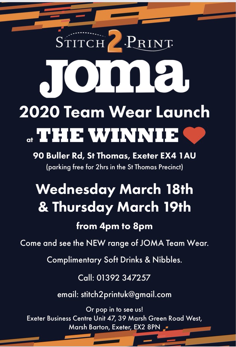 ❌ Unfortunately the Joma Launch Event at The Winnie has been cancelled due to government advice on COVID-19 ❌