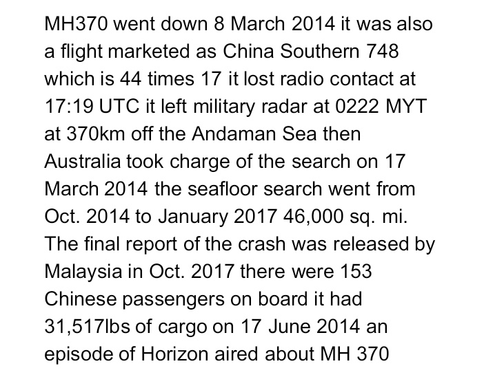 18. continuedMH 370