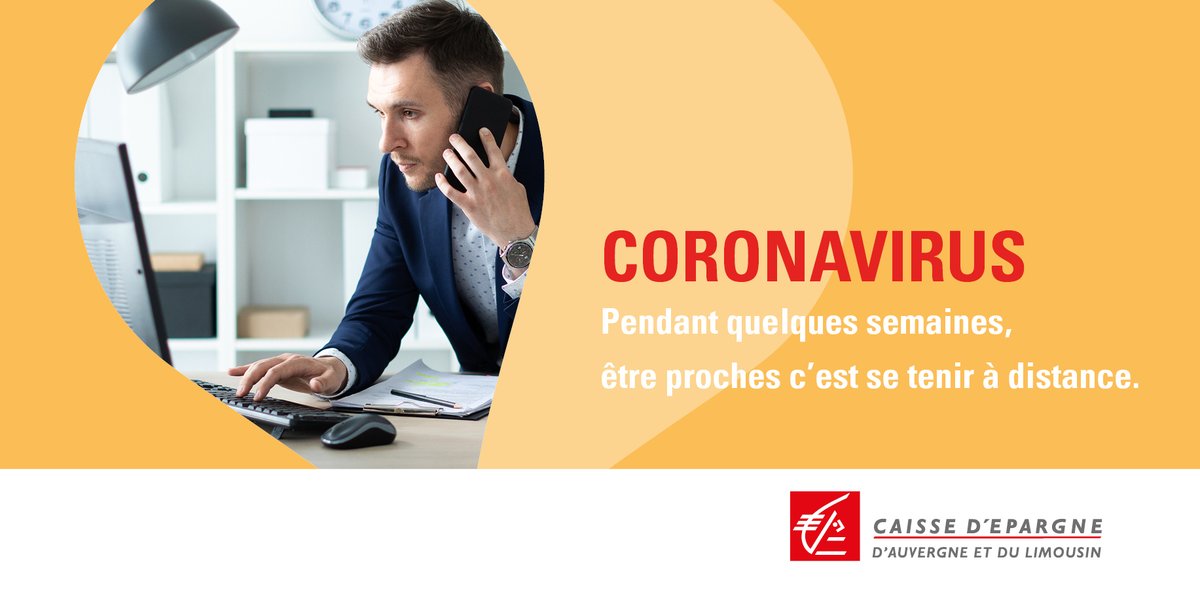 CaissEpargneAL's tweet photo. COVID 19 #2 -Nos agences restent majoritairement ouvertes à partir de 13h30 ce mardi 17 mars, vous pourrez contacter votre conseiller par téléphone et e-mail ou convenir d’un rendez-vous, uniquement à distance via ce lien ➡️ https://t.co/3oSBGUVWBu https://t.co/rvT093l36J