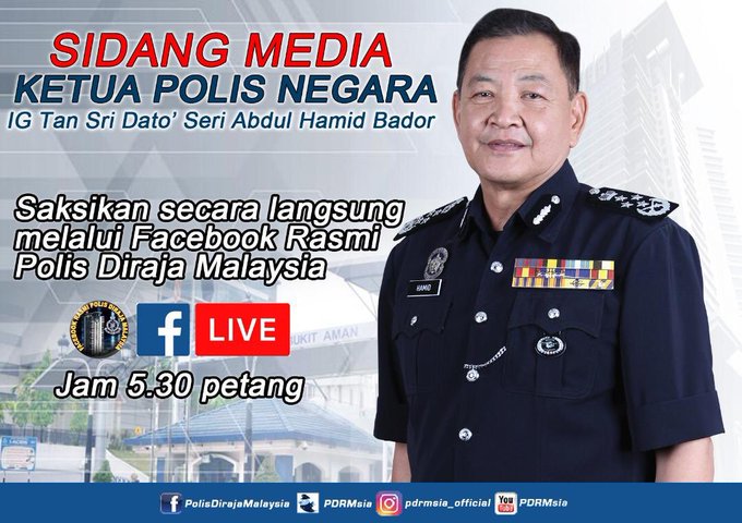 Live Sidang Media Ketua Polis Negara Tan Sri Hamid Bador 17 Mac 2020 5 30pm Best Fbkl