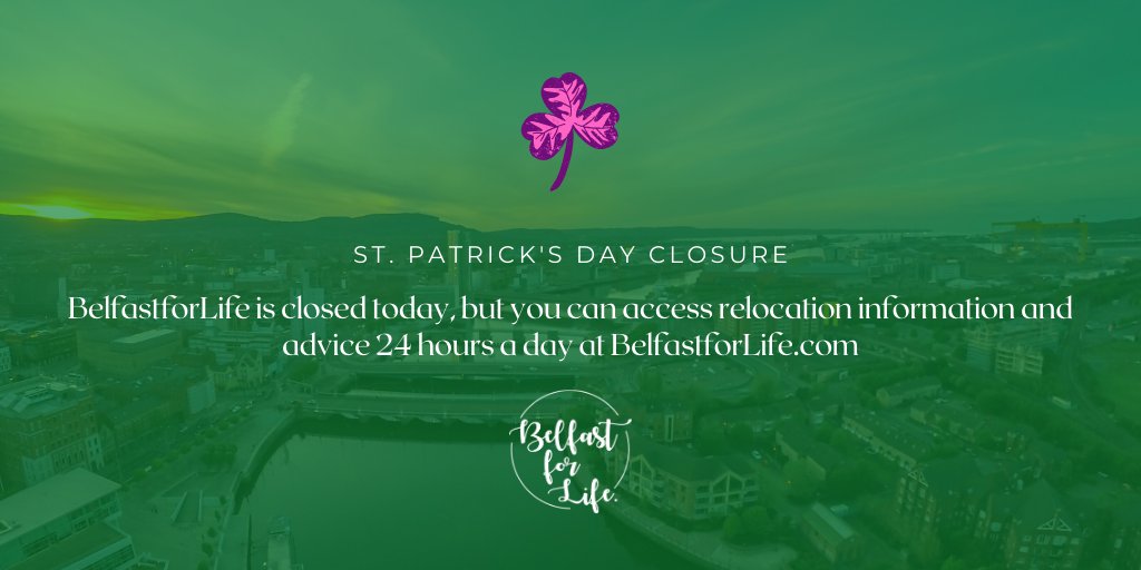 #BelfastforLife is closed but you can visit BelfastforLife.com for all your relocation needs or leave a message for the team at info@belfastforlife.com