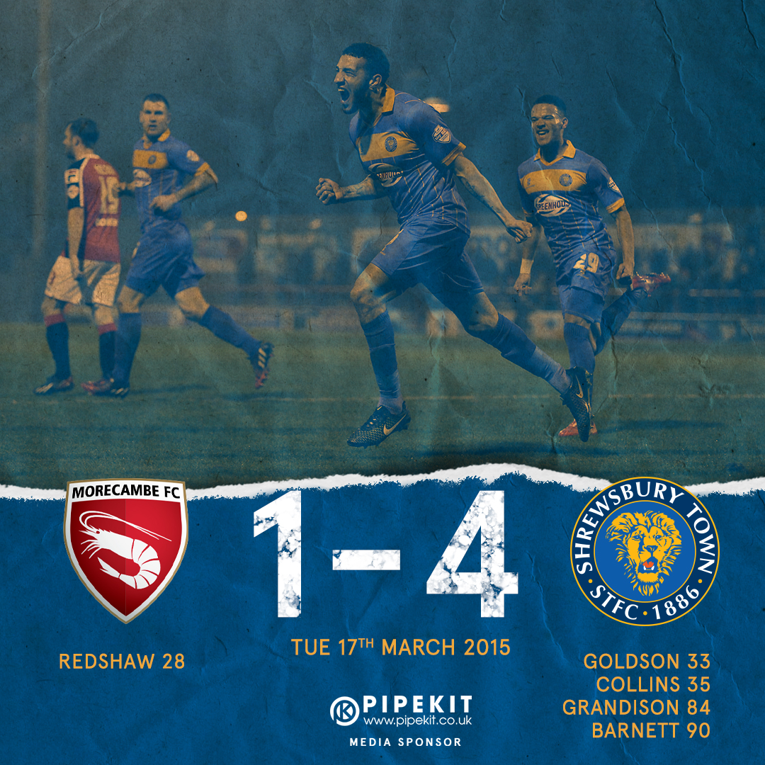 shrewsburytown's tweet photo. 📆 - On This Day - Town stuck 4️⃣ past the Shrimps as we marched on towards our promotion push! #Salop https://t.co/urF7lRzMHn